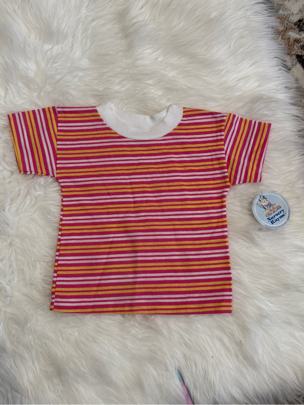Vintage Nursery Rhyme Deadstock Striped Tee 2T